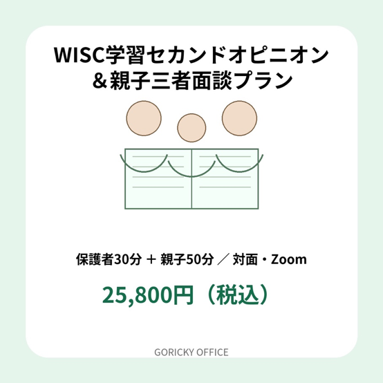 WISC学習セカンドオピニオン＆親子三者面談プラン