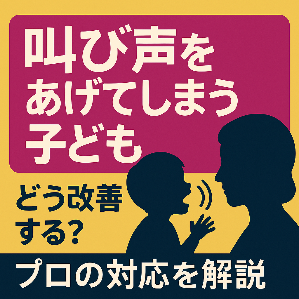 叫び声をあげてしまう子どもの問題行動を改善させる方法